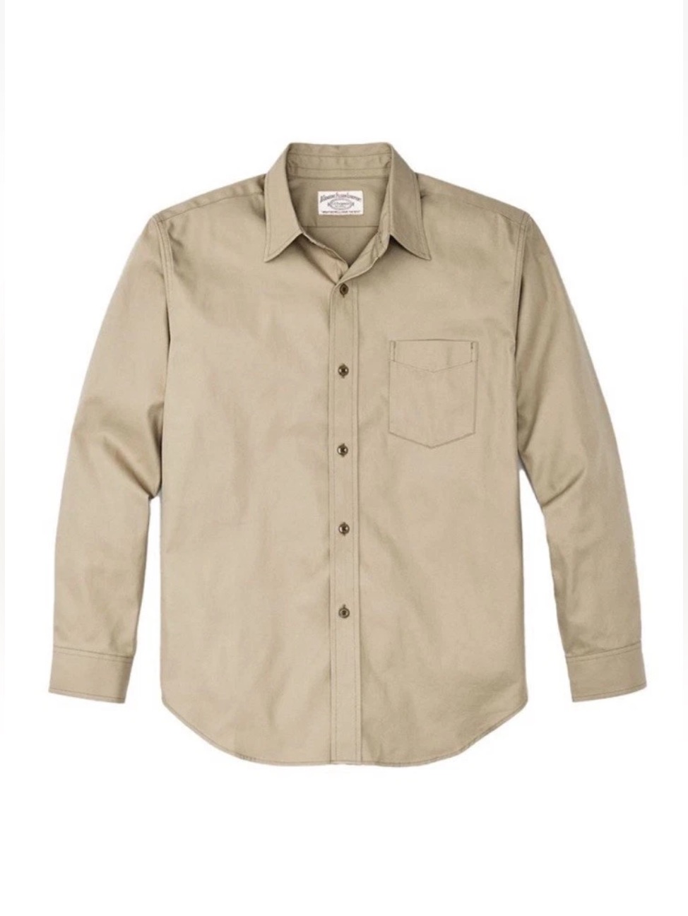 Lands’ End Sail Rigger Oxford Shirt Mens L Canyon Camel Traditional Button Down